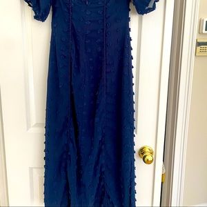 Navy mid calf navy dress